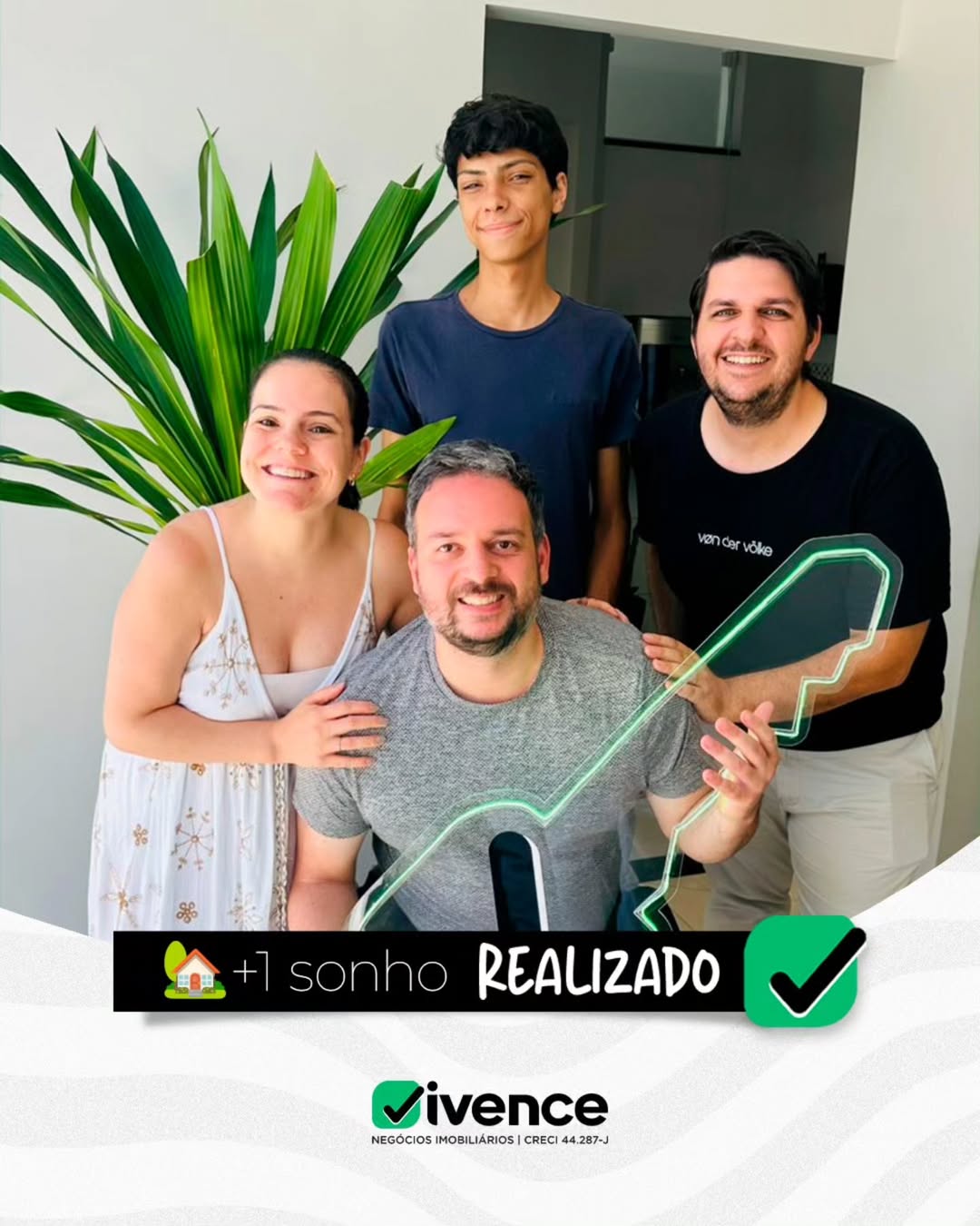 Cliente satisfeito Vivence Imóveis