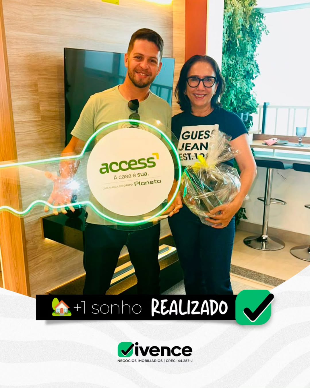 Cliente satisfeito Vivence Imóveis