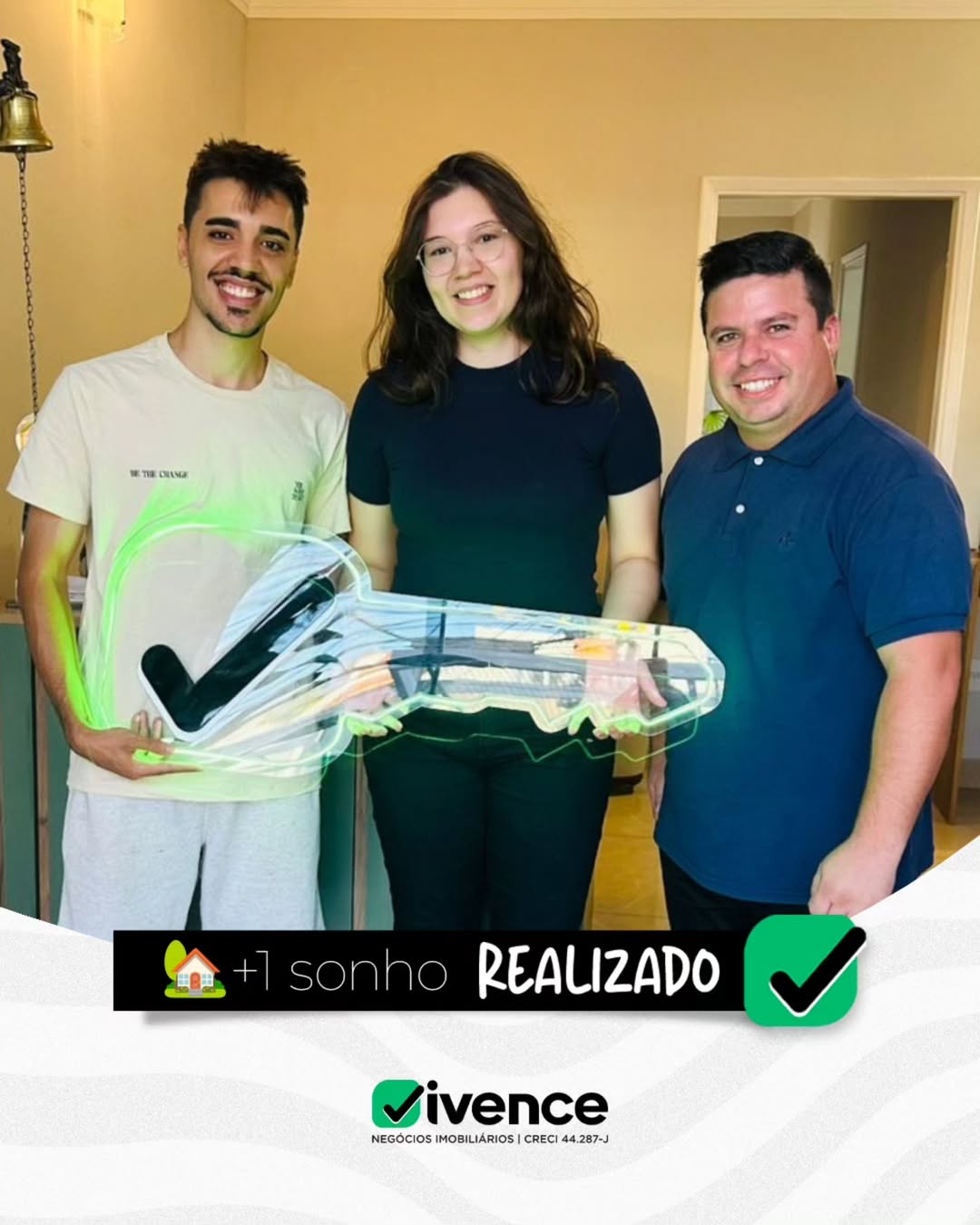 Cliente satisfeito Vivence Imóveis